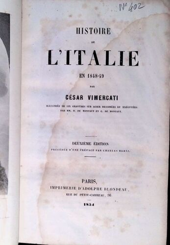 Histoire De L'italie En 1848-49