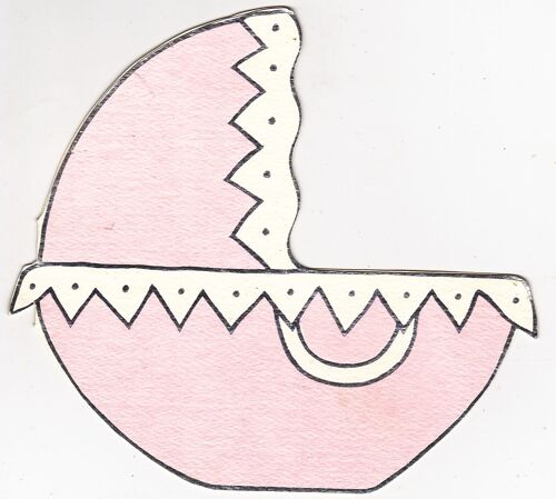 Carte De Félicitation Naissance En Forme De Landau