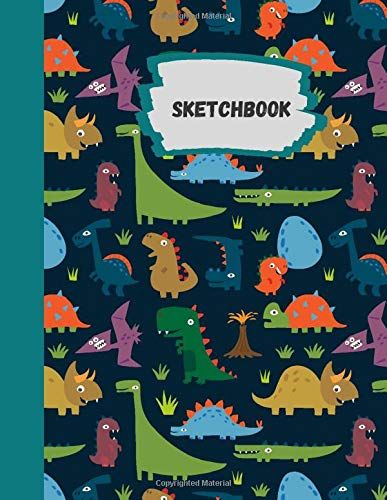 Sketchbook: Cute Dinosaur Sketchbook Drawing Gifts For Boys