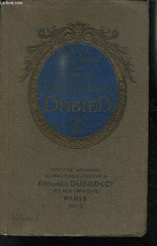 Recueil De Dessins Et Points De Fantaisie Dubied- Volume I