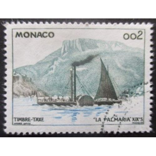 Monaco Taxe N°57 Bateau Oblitéré