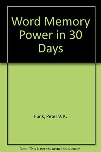 Word Memory Power In 30 Days