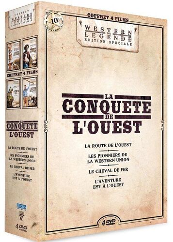 La Conquête De L'ouest : La Route De L'ouest + Les Pionniers De La Western Union + Le Cheval De Fer + L'aventure Est À L'ouest - Pack