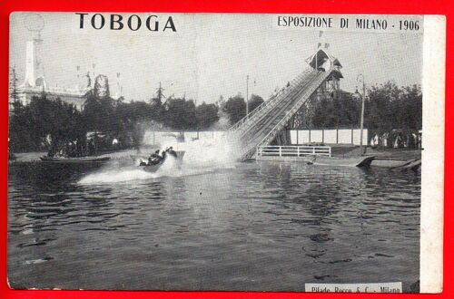 Toboga, Esposizione Di Milano 1906 (Cartolina D'epoca, Carte Ancienne Milan, Tobogan)