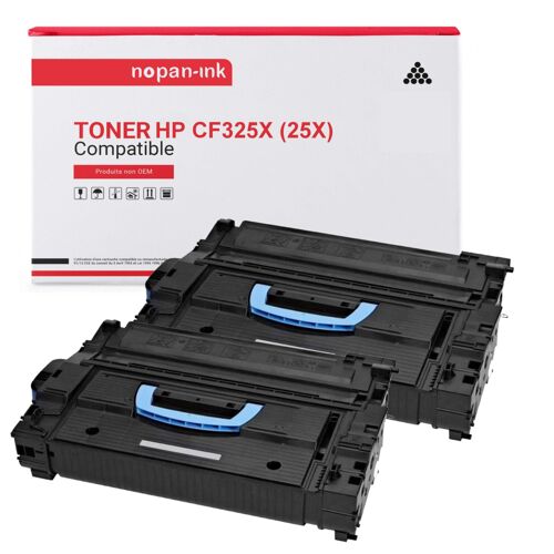 2 Toner pour P CF325X 25X Black x2 34500 Pages avec P LaserJet Enterprise Flow M830 MFP M830z MFP M830z NFC Wireless direct M806dn M806x M806x+ M806x+ NFC Wireless direct MFP M830zm.