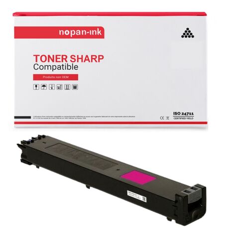 1 Toner pour SHARP MX-61GTMA Magenta 24000 Pages avec Sarp MX-2630 N MX-2651 MX-3050 N MX-3050 V MX-3051 MX-3060 N MX-3060 V MX-3061 MX-3070 N MX-3070 V MX-3071 MX-3550 N MX-3550 V MX-3551 MX-3560 N M