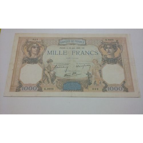 Billet 1000 Frs Céres Et Mercure Du 28.06.1940