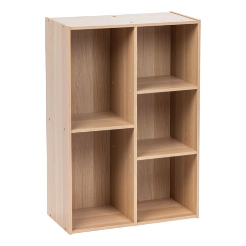 Iris Ohyama, Basic Wood Shelf CX-23C Étagère de rangement 5 casiers en bois MDF, Engineered