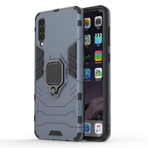 SATURCASE Coque pour Samsung Galaxy A50 A50S A30S, Bague Béquille Hybride 2 en 1 [PC & Silicone] Double Couche Pare-Chocs Antichoc Protecteur Housse Étui Coque pour Samsung Galaxy A50 A50S A30S (Bleu Marine)