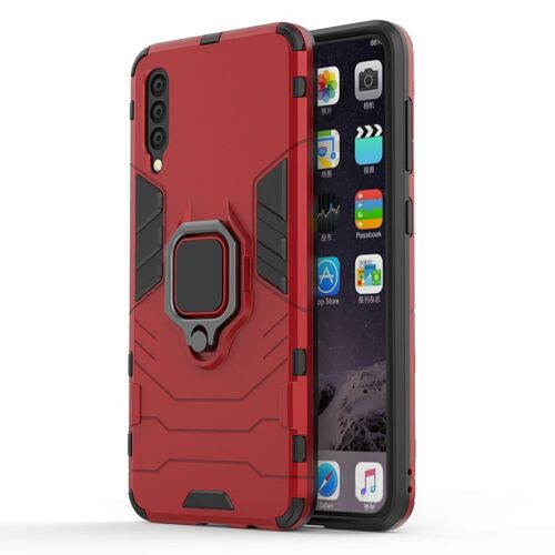 SATURCASE Coque pour Samsung Galaxy A50 A50S A30S, Bague Béquille Hybride 2 en 1 [PC & Silicone] Double Couche Pare-Chocs Antichoc Protecteur Housse Étui Coque pour Samsung Galaxy A50 A50S A30S (Rouge)