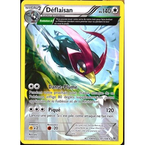 Carte Pokémon 81/108 Déflaisan 140 Pv - Rare Xy06 Ciel Rugissant Neuf Fr