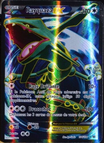 Carte Pokémon 104/108 Rayquaza-Ex 170 Pv Ultra Rare Xy 6 Ciel Rugissant Neuf Fr