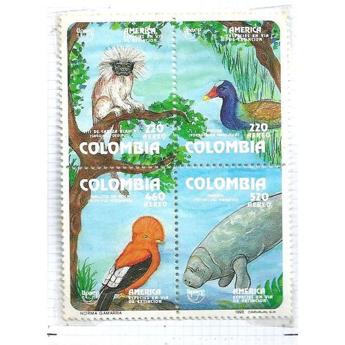 Colombie N° 870 À 873