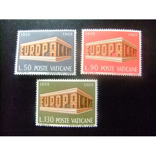 Vatican (Cité Du) - Vaticano Año 1969 - Europa - Yvert & Tellier Nº 488 / 490 **Mnh