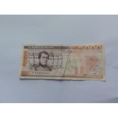 Billet 5 000 Pesos Mexique