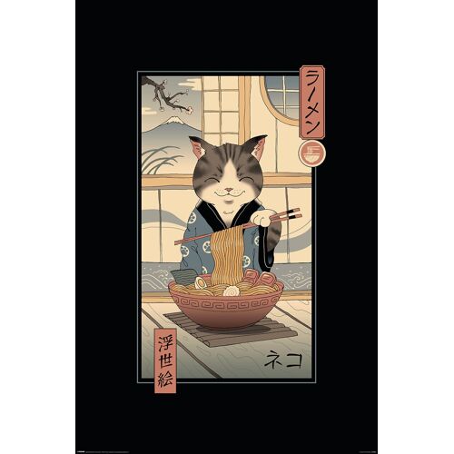 Vincent Trinidad - Neko Ramen Ukiyoe - 61x91,5cm - Affiche / Poster - Envoi En Tube