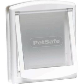 Petsafe - Porte Pour Chien Et Chat Originale Staywell, 2 Voies D'acces - Entrée Et Sortie - Rigide Et Résistante - Blanc, Tail