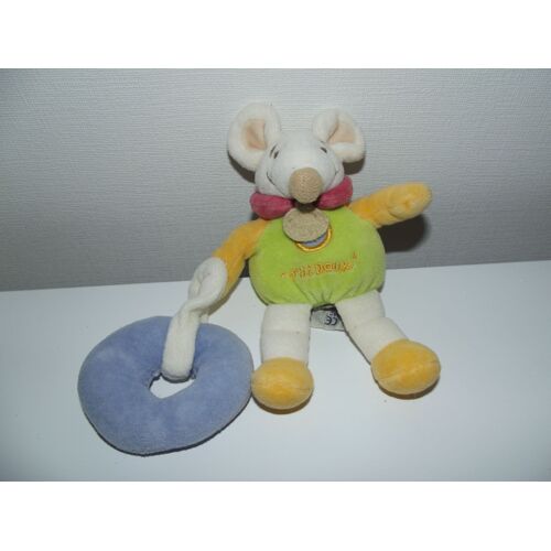 Doudou Et Cie, Doudou Et Compagnie Souris P'tit Doux By Doudou , Vert Jaune Avec Un Anneau Bleu