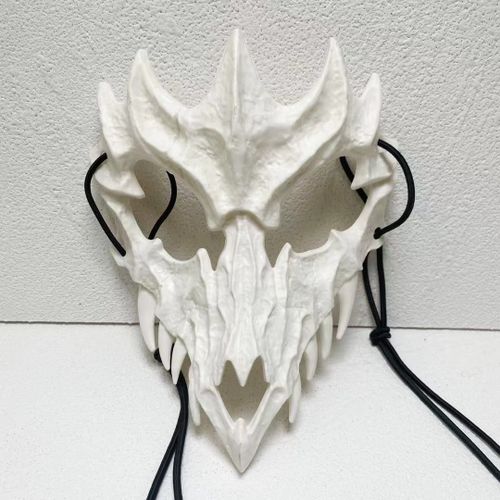 Masques Japonais En Cuir Pu Enracinés Avec Ceinture Élastique,Cosplay,Accessoires De Costume De Fête D'halloween