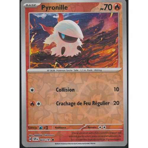 Carte Pokémon - Pyronille - 024/191 - Reverse - Ev8 Etincelles Déferlantes