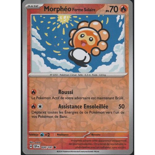 Carte Pokémon - Morphéo Forme Solaire - 020/191 - Reverse - Ev8 Etincelles Déferlantes