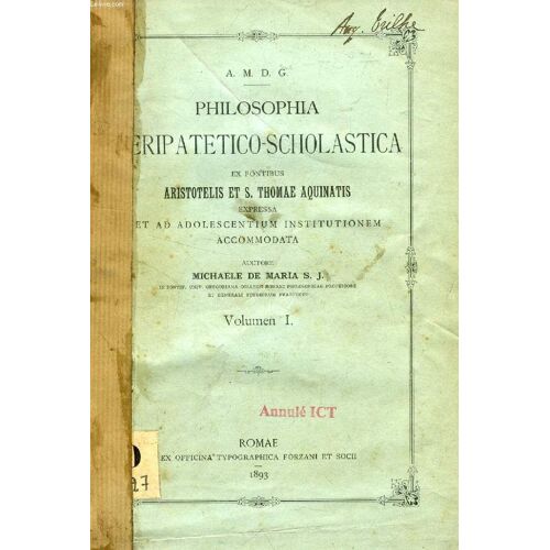 Philosophia Peripatetico-Scholastica, 3 Vol.