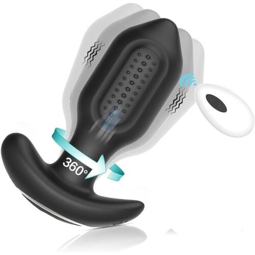 Kal-Plug Anal Vibromasseurs, Sextoy, Extenseur Homme 10 Modes Plug Anale Femme Débutante, ¿Ex ¿Oys Anus Vibromasseur Feminin Gode Vibro Masseur,10 Modes Vibration Et Torsion, Vibrant 360° Étanche,