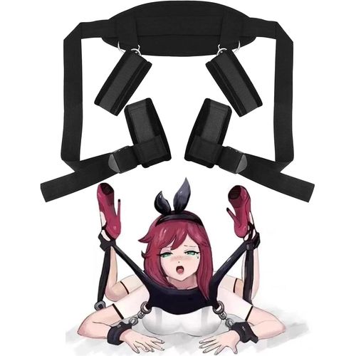 Kalanka-Bdsm Kit Bondage Sex, Posture Forcée Érotiques Menottes Cheville, Menottes Poignets Réglables,Sex Toys