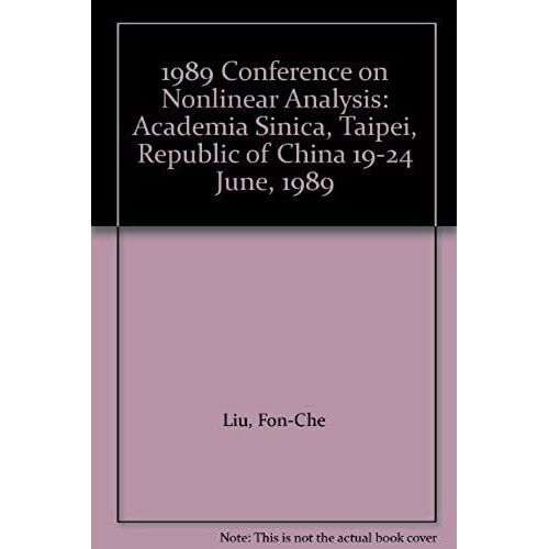 Nonlinear Analysis - 1989 Conference