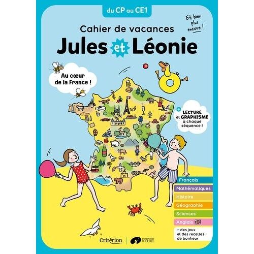 Cahier De Vacances Jules Et Léonie Du Cp Au Ce1 - Au Coeur De La France