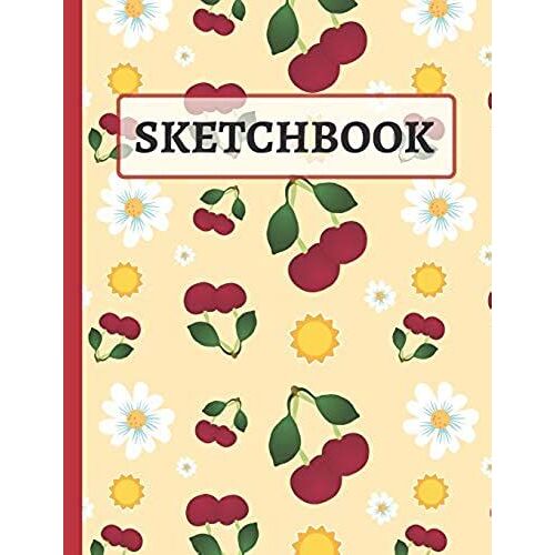 Sketchbook: Floral And Cherry Sketchbook To Practice Sketching, Drawing, And Creative Doodling