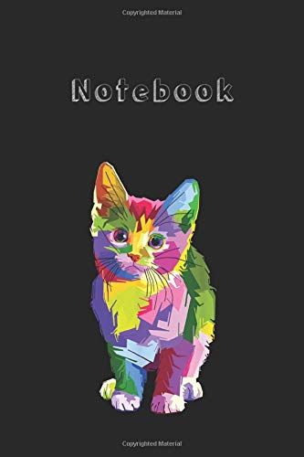 Notebook: Psychedelic Rave Edm Cute Kitten Kitty Cat Gift Medium Size 6'' X 9'' Cello Notebookwhite Paper Blank Journal With Black Cover 116 Pages For Men And Women