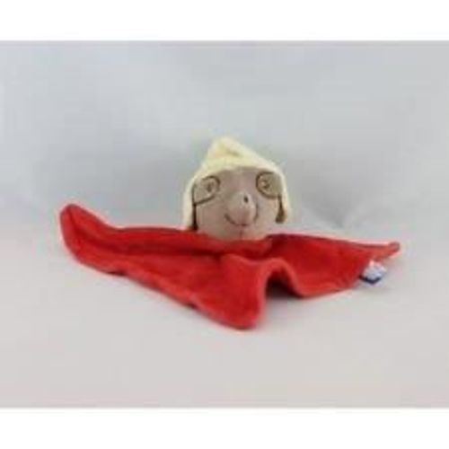 Doudou Sucre D'orge Souris Taupe Incas Plat Triangle Rouge Bonnet Jaune