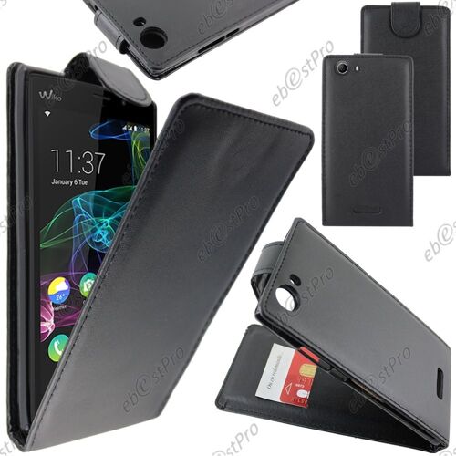 ebestStar ® Housse Simili Cuir à Clapet Coque Etui pour Wiko Ridge FAB 4G, Couleur Noir + Film protection d'écran
