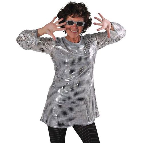 Tunique Disco Femme Sequins - Argent Taille S/M