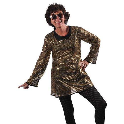 Tunique Disco Femme Sequins - Or Taille S/M