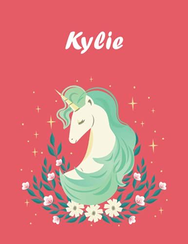 Kylie: Unicorn Notebook Personal Name Wide Lined Rule Paper | Notebook The Notebook For Writing Journal Or Diary Women & Girls Gift For Birthday, For Student | 162 Pages Size 8.5x11inch