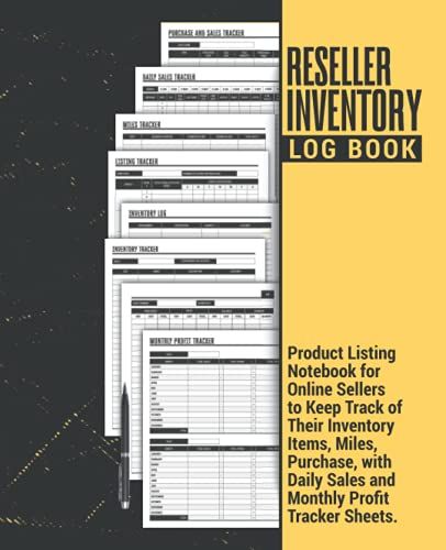 Reseller Inventory Log Book | Product Listing Notebook For Online Sellers To Keep Track Of Their Inventory Items, Miles, Purchase, With Daily Sales ... Business Inventory Management Book Gift.