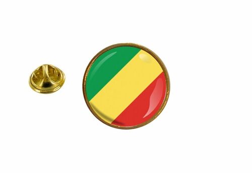 Pins Pin Badge Pin's Drapeau Congo Congolais Rond Cocarde