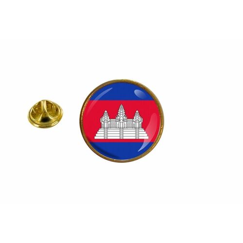 Pins Pin Badge Pin's Drapeau Cambodge Rond Cocarde