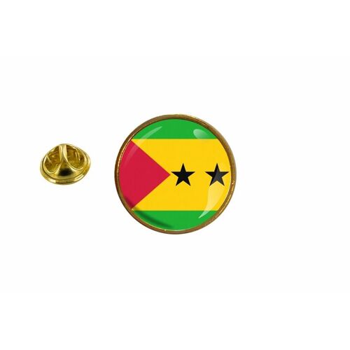 Pins Pin Badge Pin's Drapeau Sao Tome And Principe Rond Cocarde