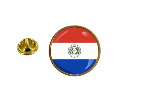 Pins Pin Badge Pin's Drapeau Paraguay Paraguayen Rond Cocarde