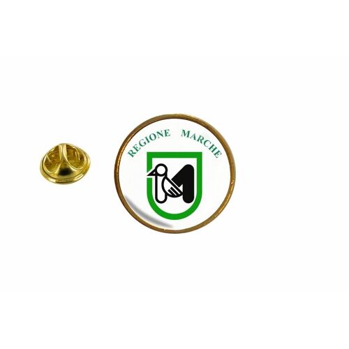 Pins Pin Badge Pin's Drapeau Italie Marche Rond Cocarde