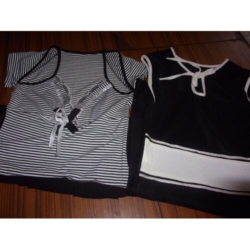 Lot 2 Robes Courtes Été Noir /Blanc T 38