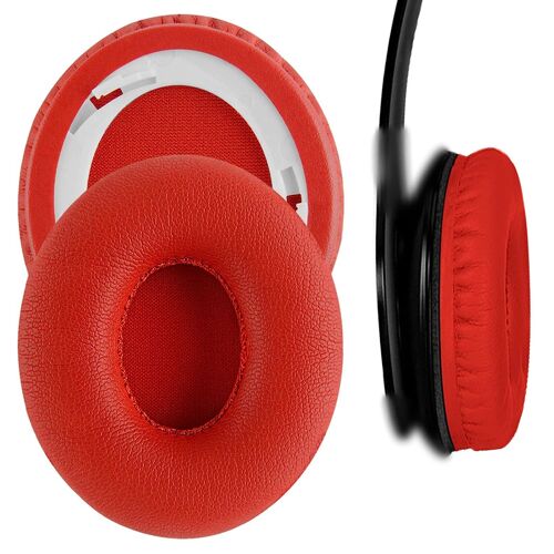 Coussinets de Remplacement Compatible avec Casques Beats Solo HD 1,Solo 1.0 (Rouge)