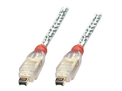 Lindy Premium - Câble IEEE 1394 - FireWire 4 broches (M) pour FireWire 4 broches (M) - 2 m - moulé - transparent