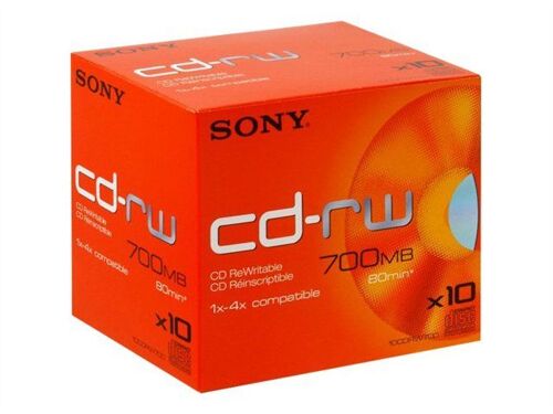Sony CDRW700D - 10 x CD-RW - 700 Mo (80 min)