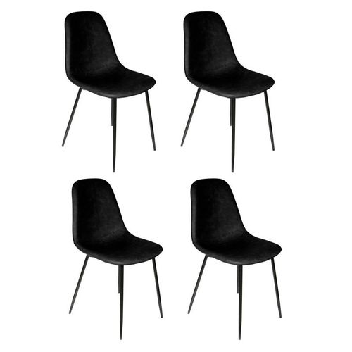 Paris Prix - Lot De 4 Chaises Design "Amber" 86cm Noir