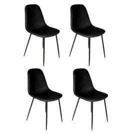 Paris Prix - Lot De 4 Chaises Design "Amber" 86cm Noir