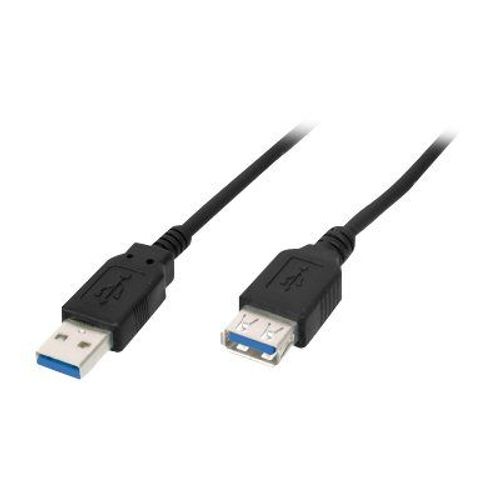DIGITUS DK-300203-018-S - Rallonge de câble USB - USB type A (M) pour USB type A (F) - USB 3.0 - 1.8 m - moulé - noir